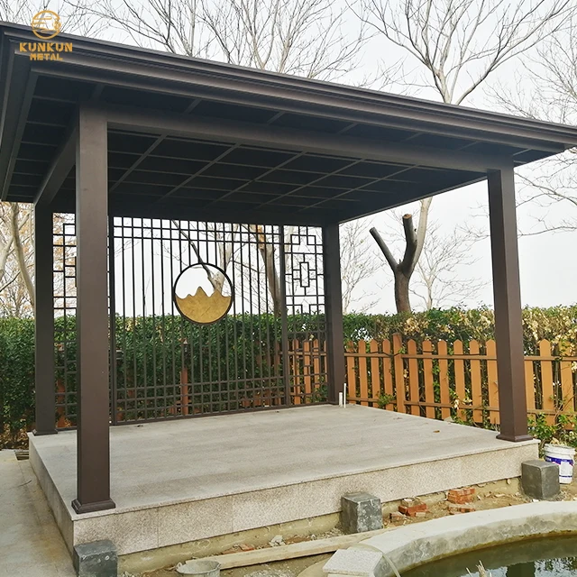Hot selling gazebo 4x4 full aluminum patio outdoor gazebo for park rest  Aluminium pavilion