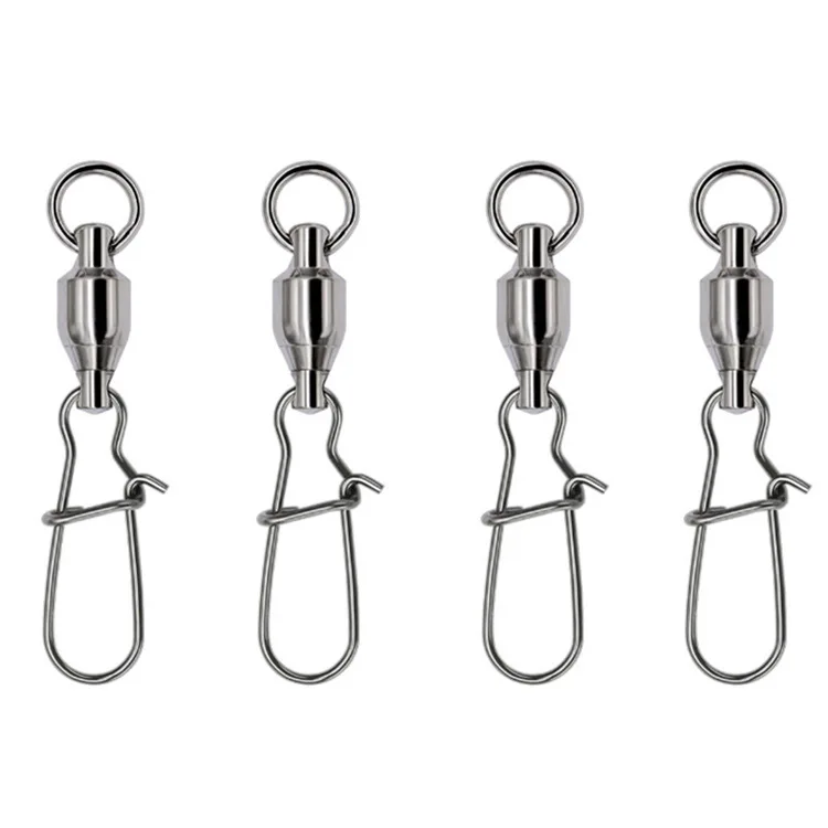 TOPIND Fishing Tackle Ball Bearing Swivel with Nice Snap