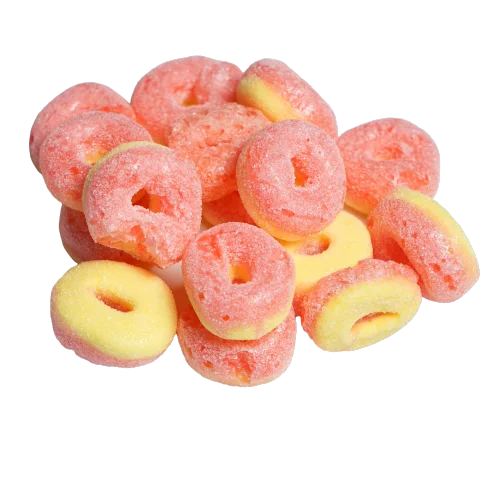 Crunch Candies Wholesale Custom Freeze-Dried Peach Rings Snack Freeze-Dry Candy