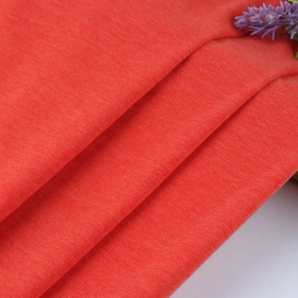 Supplier 50s 140GSM Lenzing Lyocell 68% Tencel 28% Combed Cotton 5% Spandex Blend Jersey Fabric For T-shirt Underwear Clothing