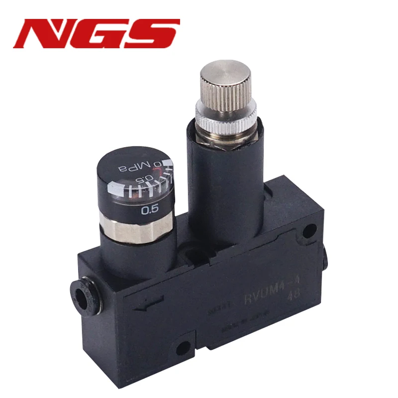 High precision miniature pressure regulating valve RVUM4-4 pneumatic mini pressure reducing valve