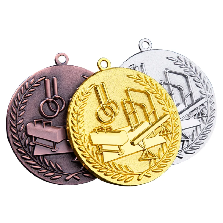 
Grand Dream Awards Metal Gymnastics Medals Champion Participant Award Prize Medallion with Neck Ribbon 