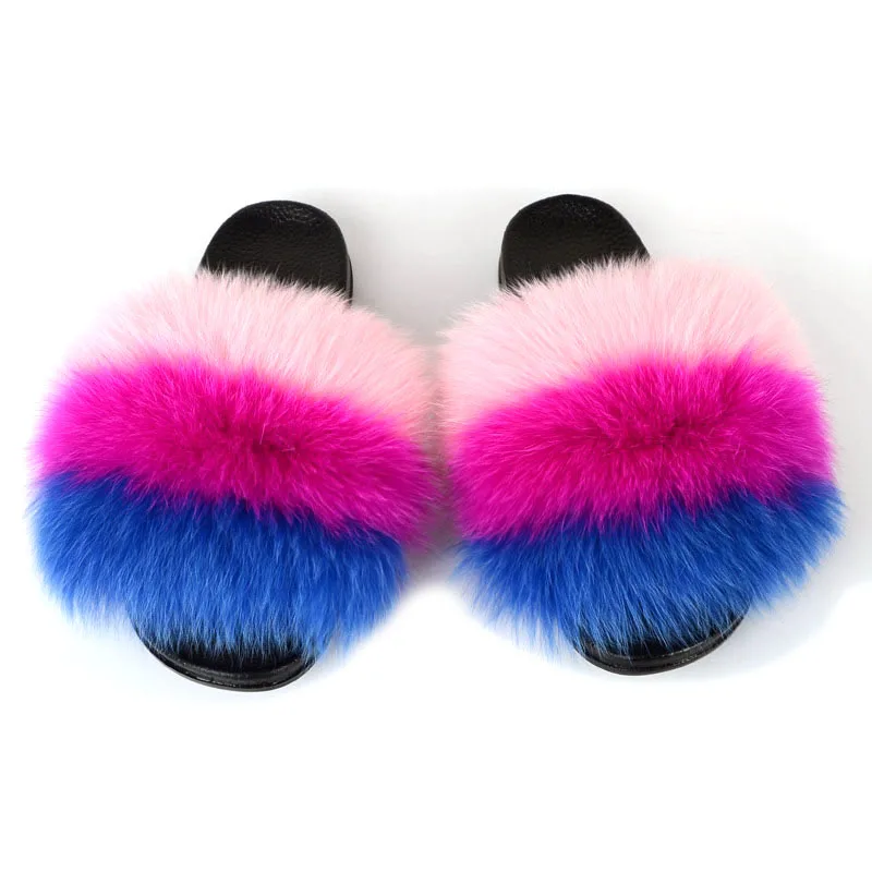 Сланцы женские из натурального меха с логотипом на заказ, меховые сандалии, пушистые меховые шлепанцы, домашние плюшевые Тапочки