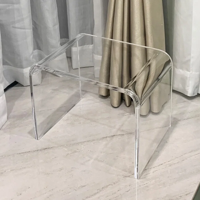 Custom  Acrylic Clear Table Furniture Sofa Side Table Transparent Acrylic Coffee Side Table