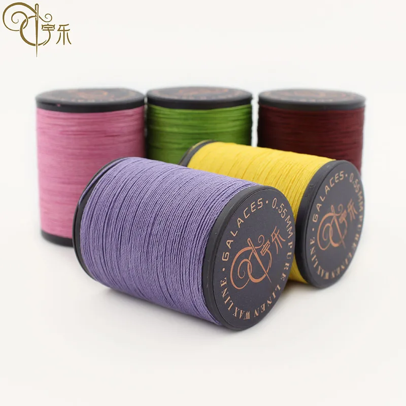 0.55mm Natural 100% Linen Wax Thread Galaces Brand Hand-stitched Leather Wax Thread