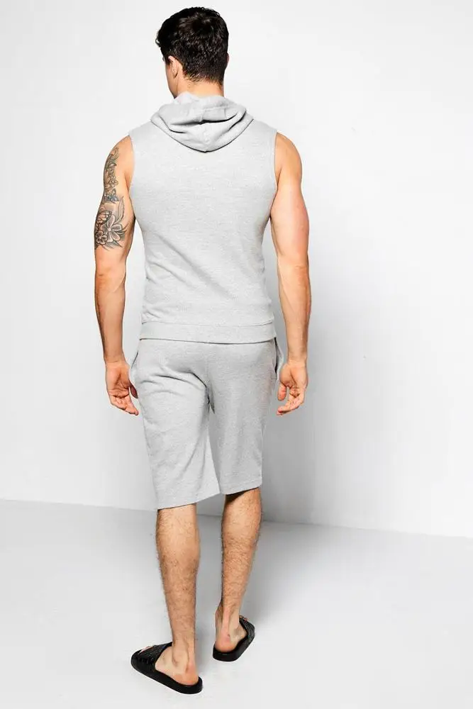 Maxgarment High Quality Top Design Customise Tracksuit Short Set Plain Sleeveless Summer Track Suit Men