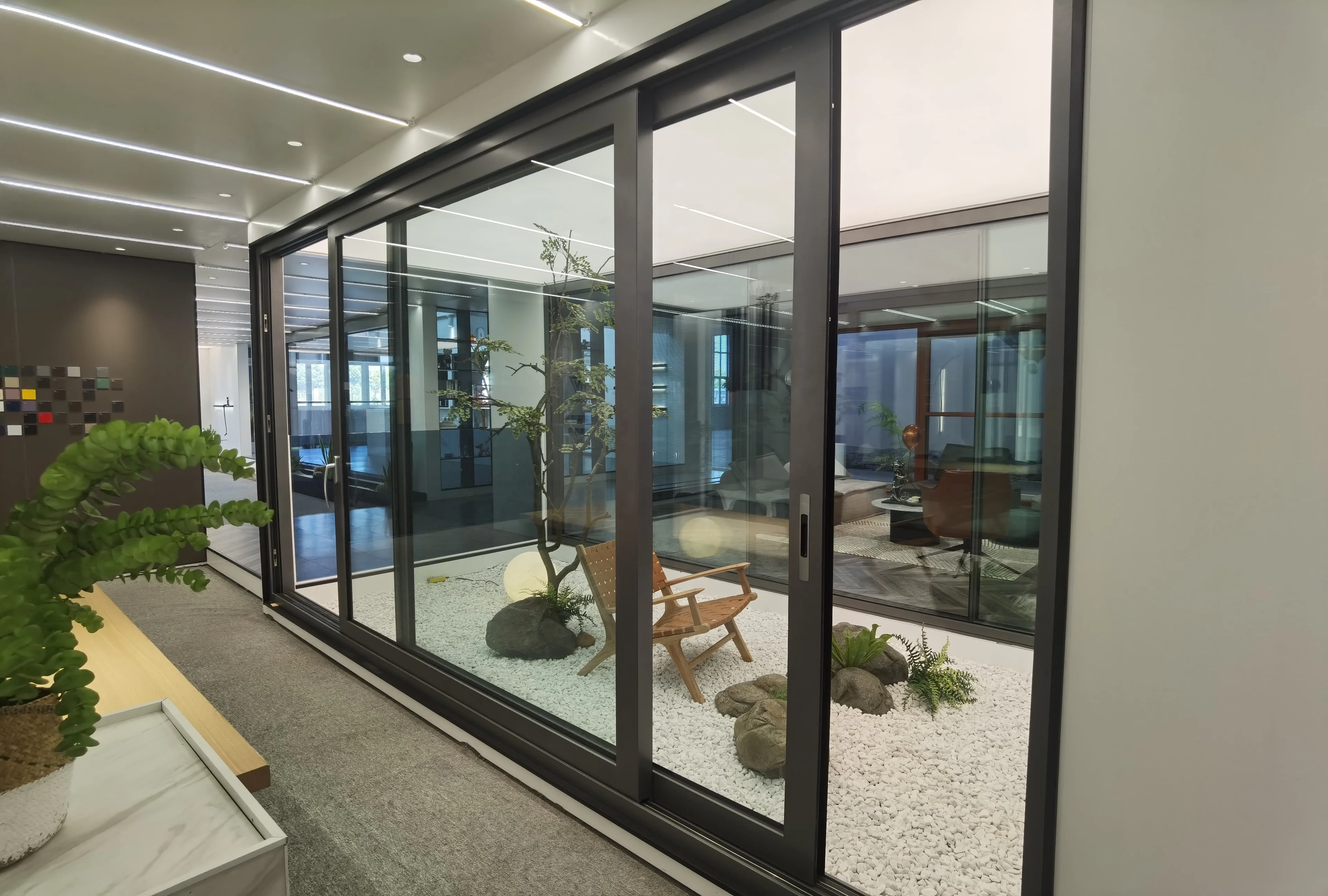 Modern  GLT160  LEAWOD Thermal Break Glass Aluminum  Sliding Door Profile Design