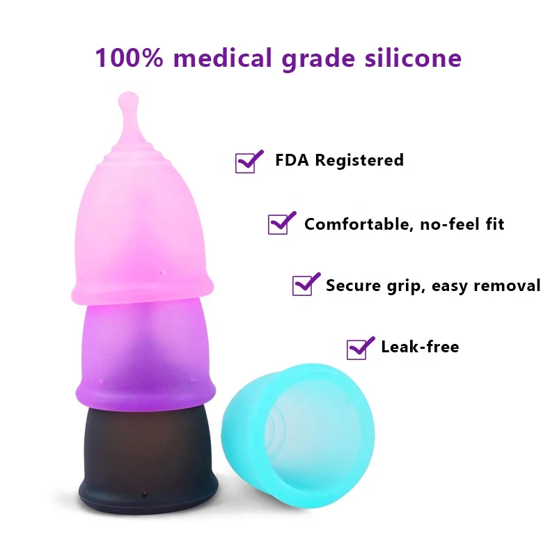 Custom Medical Grade Silicone Menstruation Reusable Copa Menstrual Cup Set