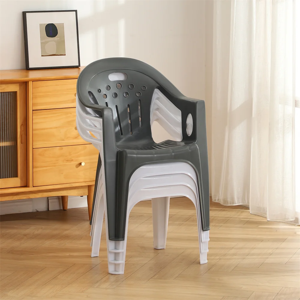 Modern Outdoor Furniture Durable Waist Chair Royal High Back White Plastic Chair for Garden/Banquet Beach Chair