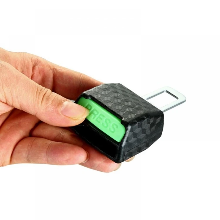 1pair Car Safety Belt Insert Head Limiter Lock Tongue Luminous Car Safety Belt Buckle