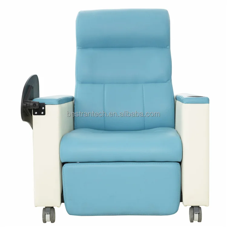 BT-TN008 Luxury Sofa Hospital Manual Transfusion Chair Medical Infusion Reclining Chair with IV pole