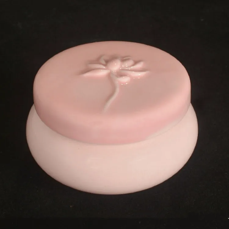 low moq white opal cosmetic packaging skincare jar 60ml ceramic jars with lids