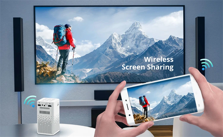 Dlp Projector Dlp  Smart Android 9.0 Portable Mini DLP Projector With WIFI And Battery One-Stop Service