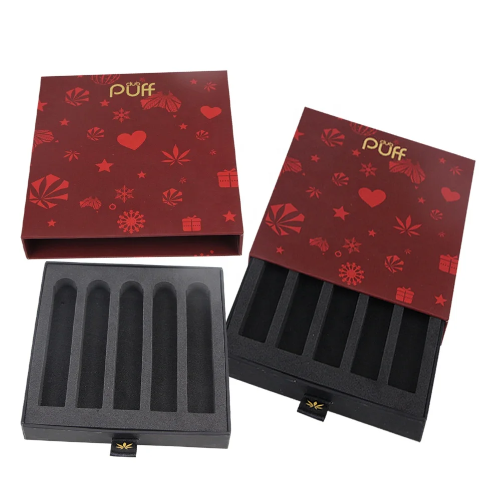 Индивидуальная цветная печатная 1 3 5 7 упаковок, предварительно рулонная упаковка, Подарочная коробка, стеклянная трубка, предварительно записанные упаковочные коробки с бумажной вставкой