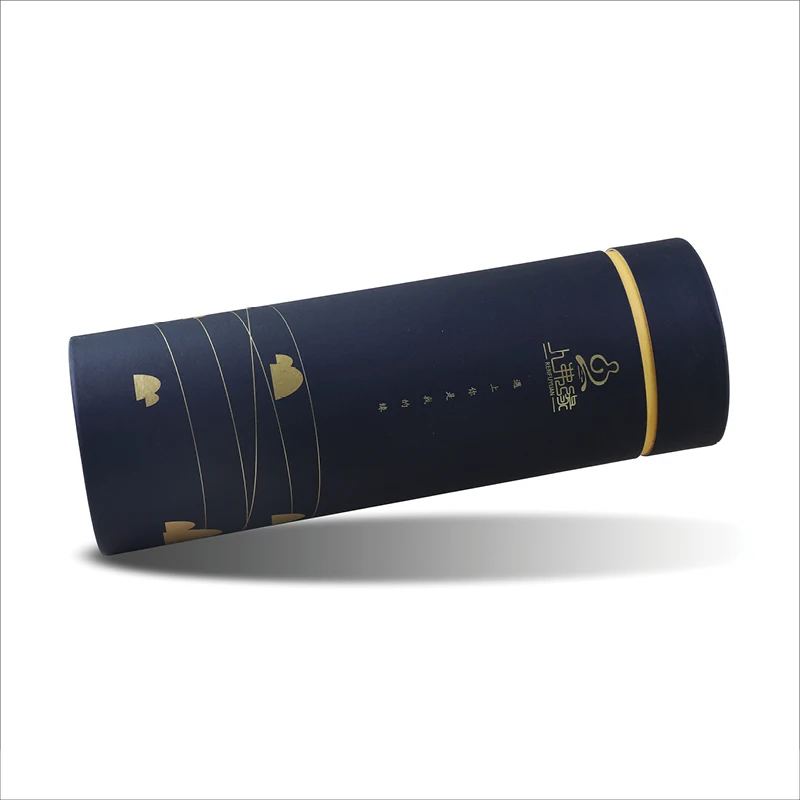 Luxury Carton Cylinder Box Big Tube White Background  Container For Tea Round Packaging
