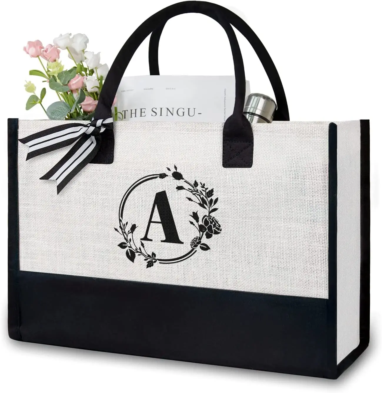 Hot selling jute bag manufacturer reusable natural Jute/Canvas Tote Bag, Personalized Present Bag for shopping