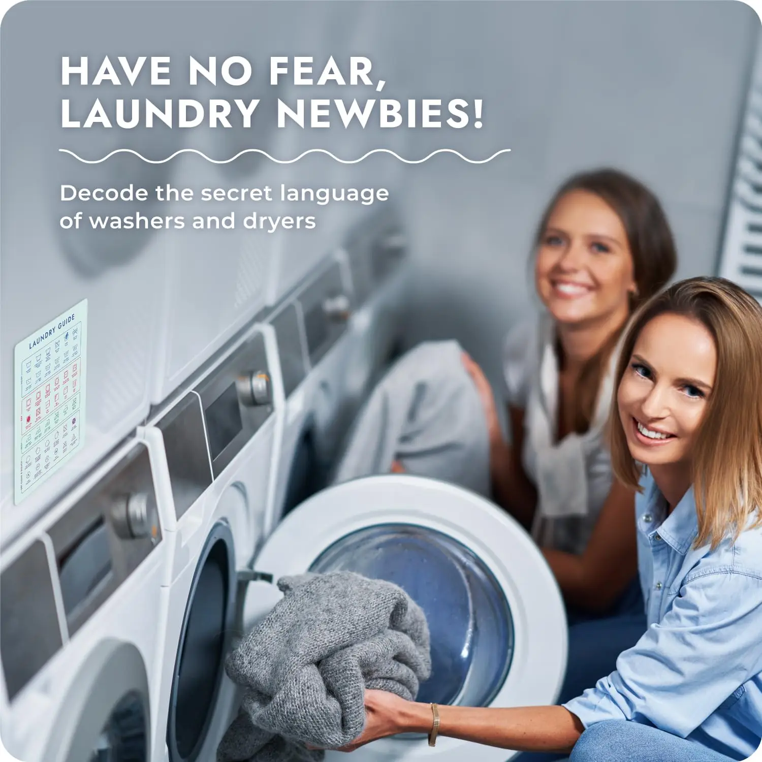 Customized Laundry Guide for Home Decor Fridge Magnet Laundry Symbols Magnet for Easy Clothing Care Magnetic Sheet