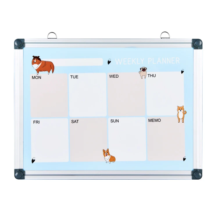 Magnetic dry erase calendar whiteboard  children weekly schedule magnetic board