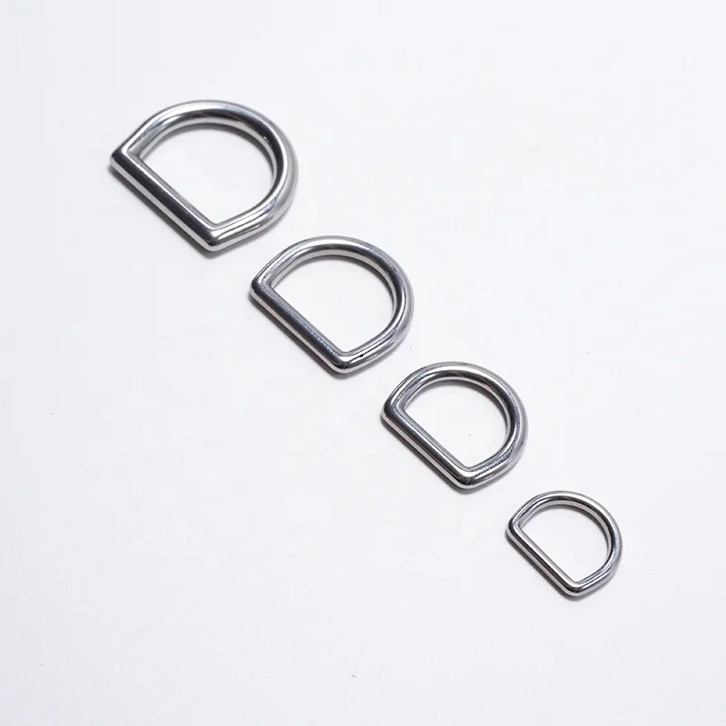 304 Stainless Steel 10mm 12mm 15mm 16mm D Ring Dog Collar Hardware Buckle