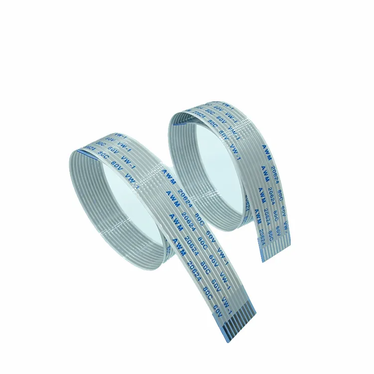 Custom Awm 20624 80c 60v Vw-1 0.5/1.0/1.25mm 2-50 Pin Flexible Ffc Cable