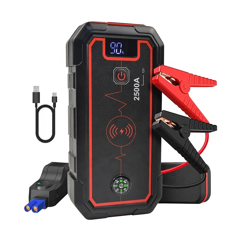 2500A пик 23800 мАч портативное прикуривание автомобильной батареи 12V