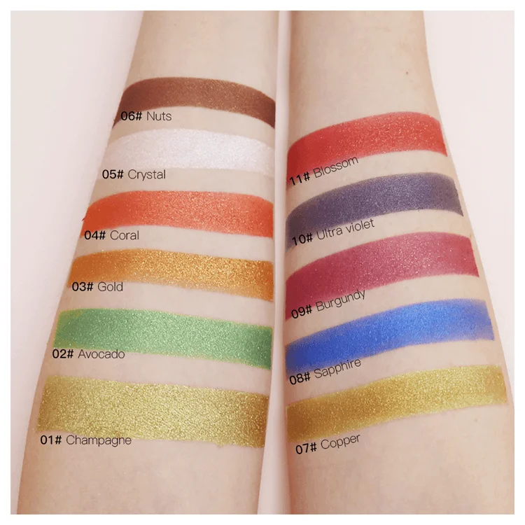 Domani Beauty Long Lasting Gold Custom Private Label Glitter Loose Pigment Cheap Red Makeup 11colors Single Eye Shadow Eyeshadow