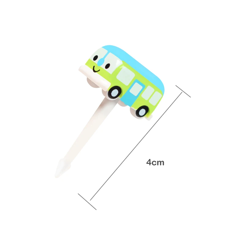 Cartoon Car Bus Taxi Garpu Tusukan Buah Unik Karakter Makanan Fruit Food Pick Bekal Sekolah Bento