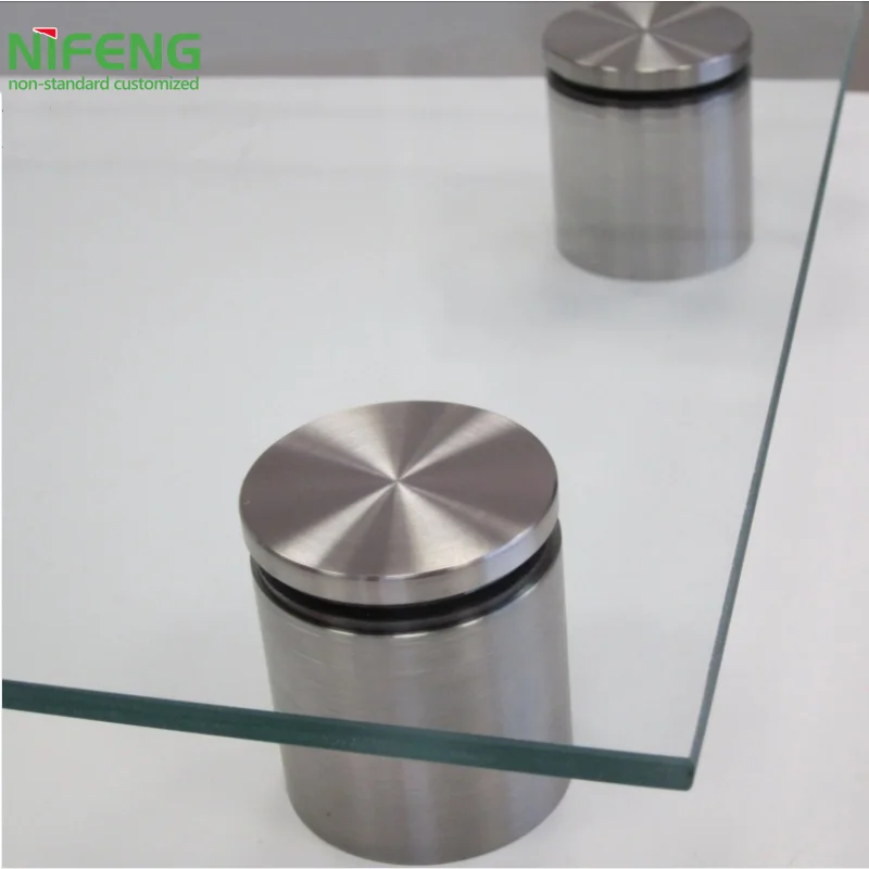 Heavy Duty Stainless Steel Glass Balustrade Railing Design Black Adjustable Glass Standoff