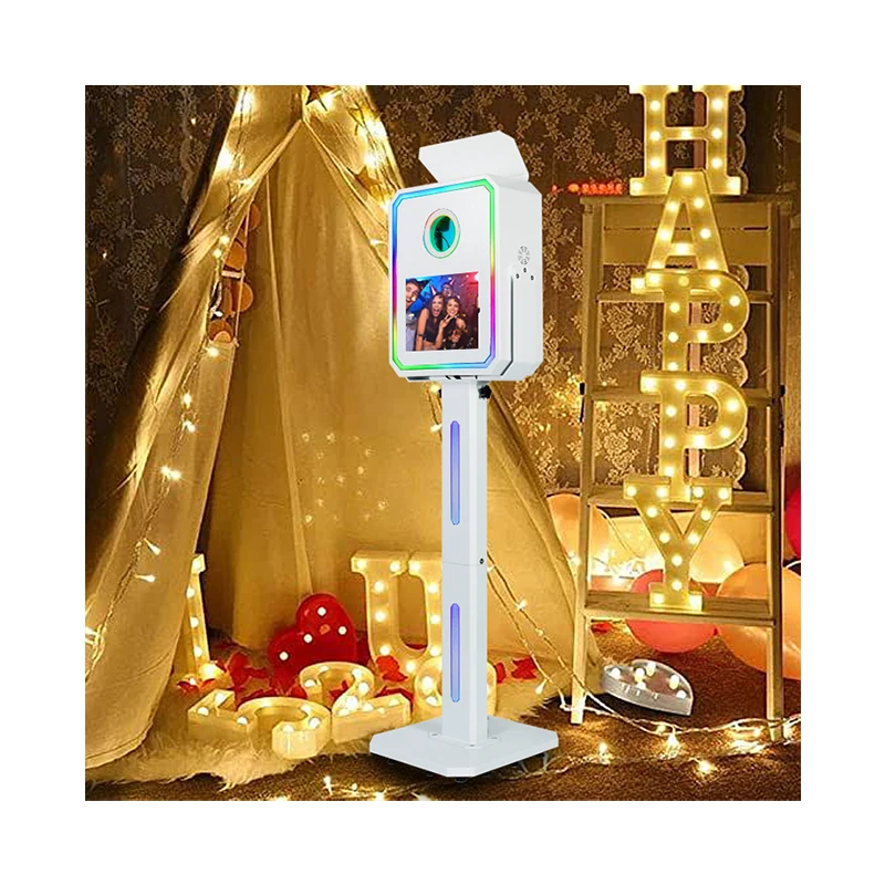 wedding manual ring light 3d selfie dslr camera photobooth kiosk 12.9  photo booth stand