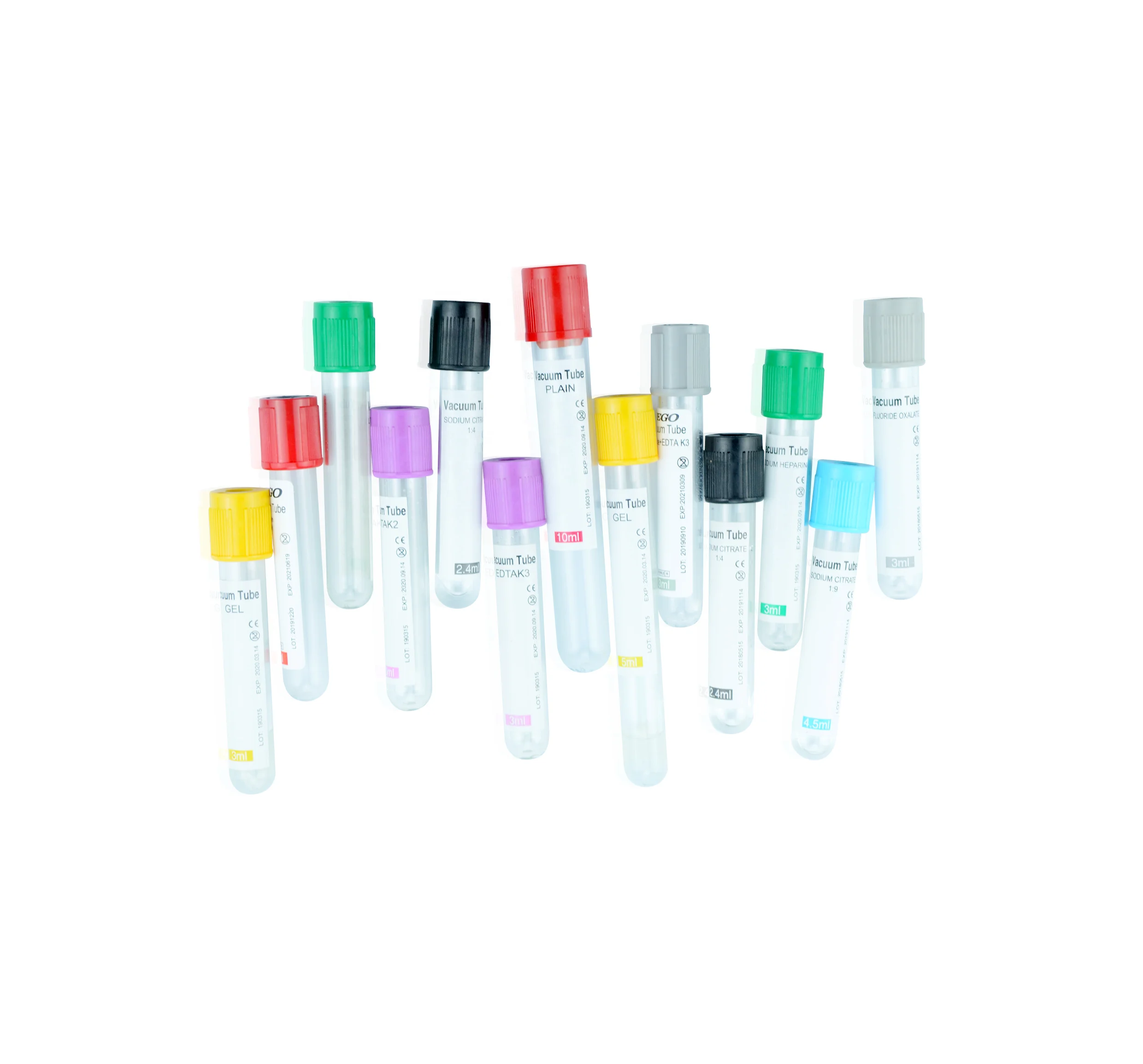 Medical purple vacuum/non vacuum k3 edta blood collection tube for single use