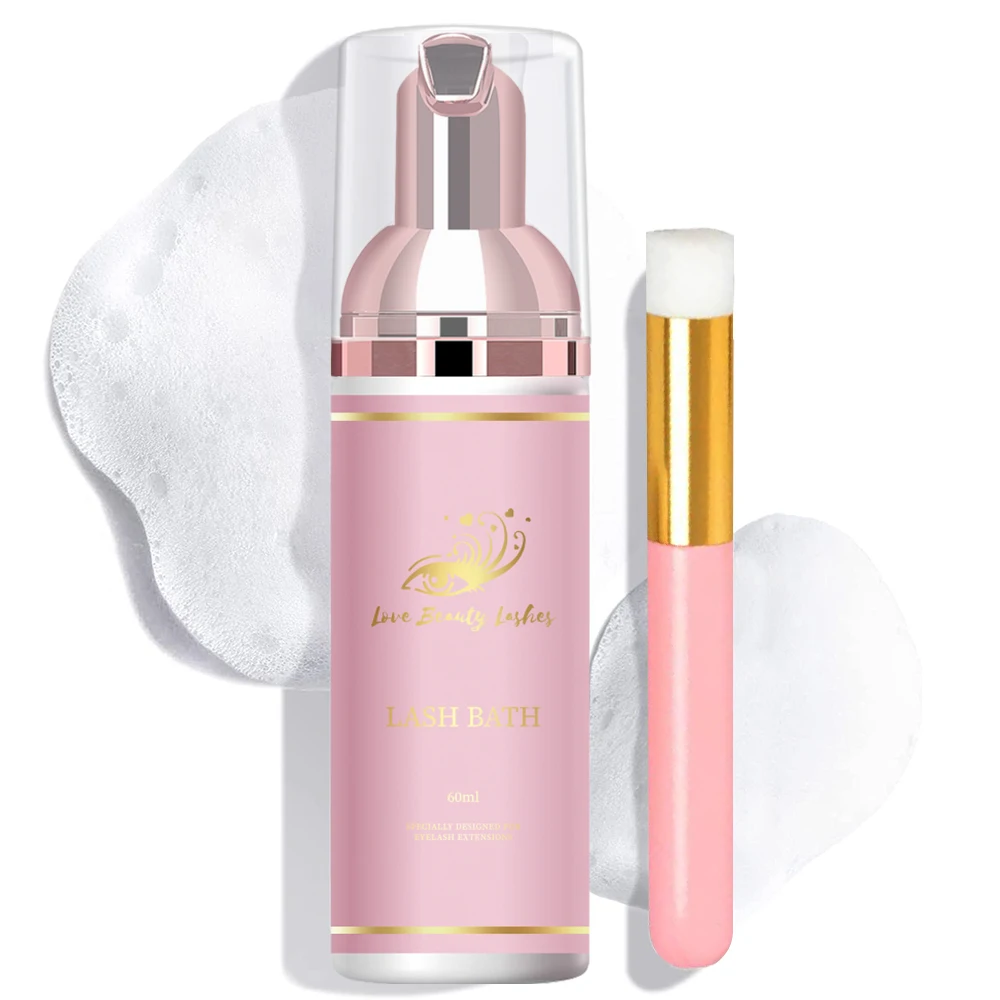 Deep Cleanse Lash Foam Shampoo Lash Shampoo Kit Foam Cleaner rose scented lash bath