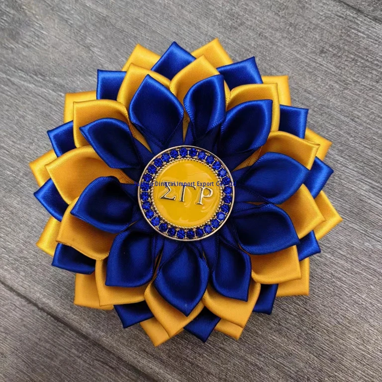 4.7 inches  Sigma Gamma Rho  Sorority  Satin Corsage  Flower Brooch