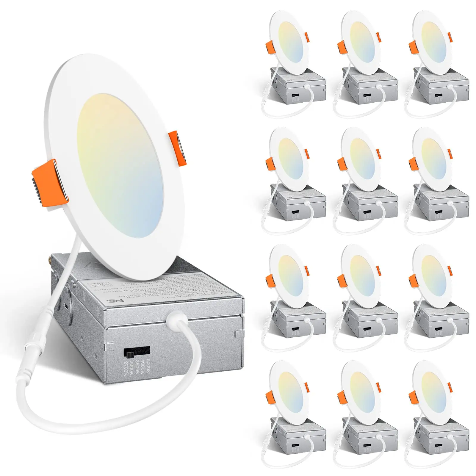 Прямая Продажа с фабрики алюминиевая круглая Светодиодная панель 3cct 5cct 9 Вт 12 Smd