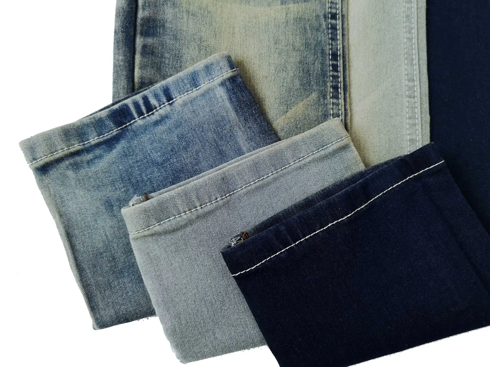 Y121-4 Satin cotton polyester spandex stretch denim fabric wholesale for jeans