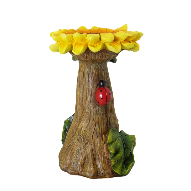 
Direct selling handmade exquisite sunflower bird feeder resin crafts 
