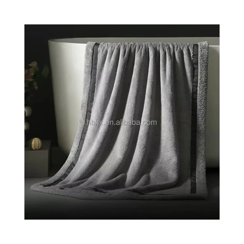 Hot sale 80*160 cm 35*80 cm high quality strong water absorption high GMS baby grade bath towel bath towel set