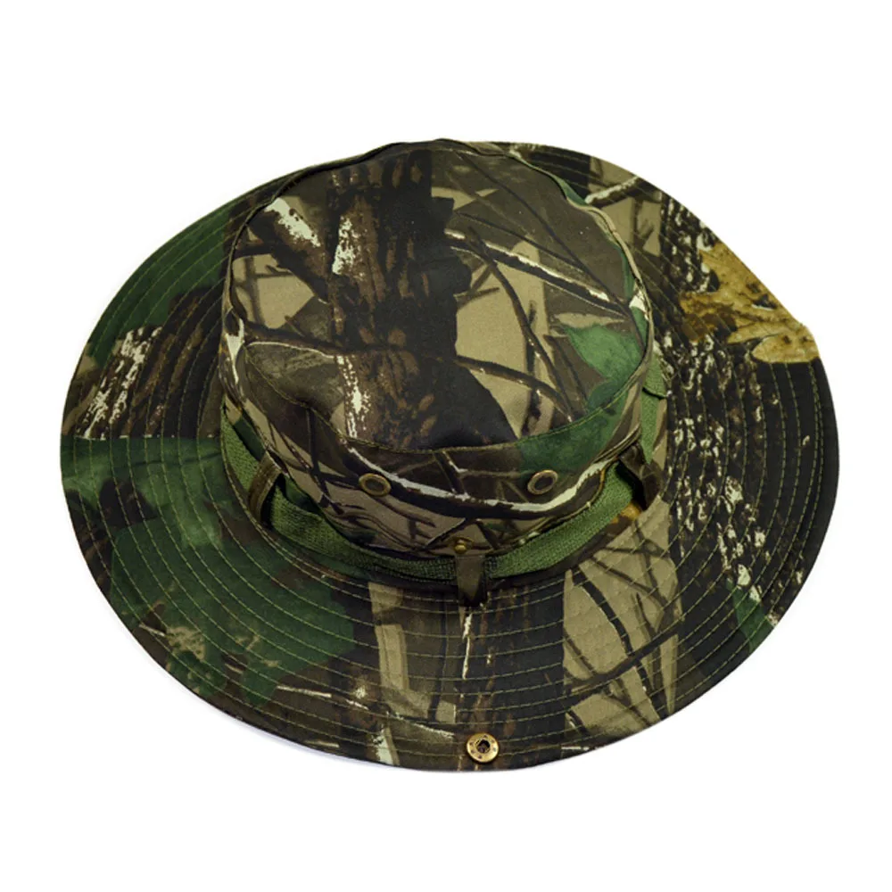 Оптовая продажа, Солнцезащитная камуфляжная Панама, Охотничья Панама с реальным деревом, шляпа