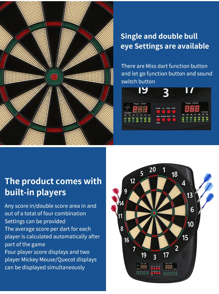 Custom darts games 1-8 people play together 580 game options dartboard