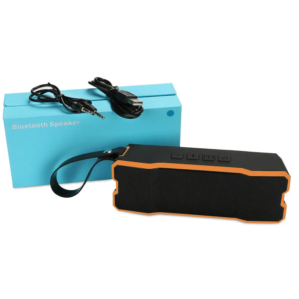 Popular Design Stereo Outdoor Travel Speakers Bluetooths Wireless Waterproof Ipx5 Speaker With Carry Strap