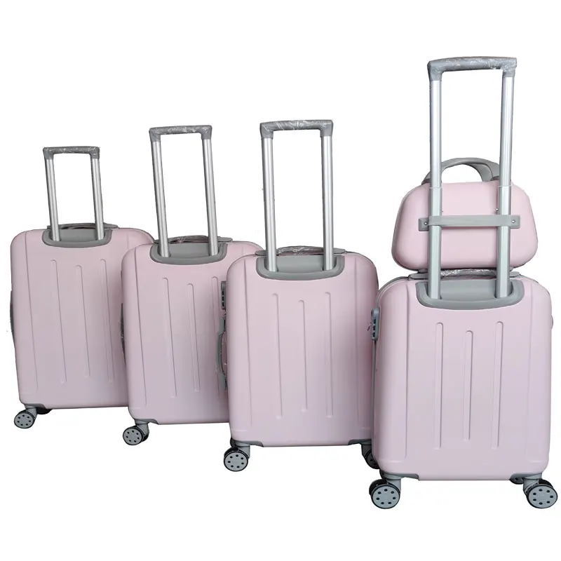 Factory Customize ABS PC Beauty Case Cosmetic Bag Hard shell Travel Trolley Luggage Lightweight Carry On Suitcase Set