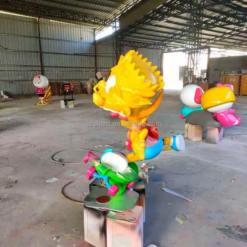 Декоративные украшения для помещений и на открытом воздухе Симпсоны персонажи мультфильмов настраиваемый декор скульптура из стекловолокна