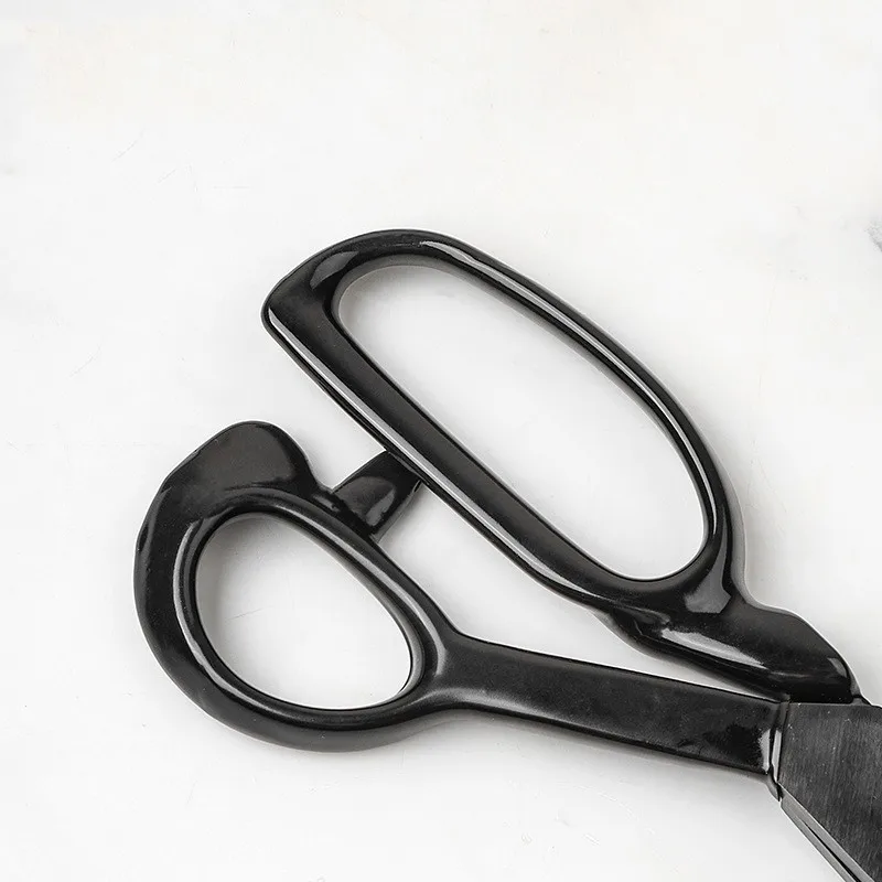 Fabric Scissors 10 inch Heavy Duty Scissors for Leather Sewing Black Shears High Carbon Steel Tailor Scissors