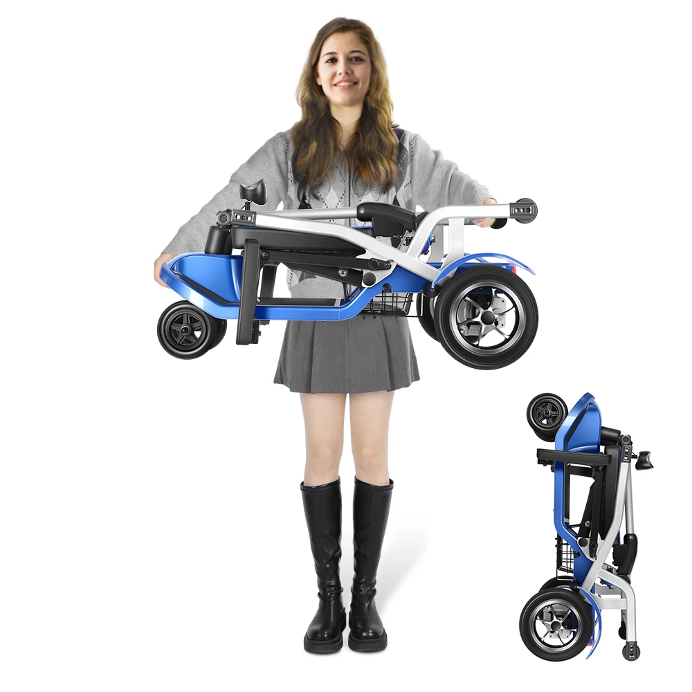 Quick Folding 3 Wheel Mobility Scooter Elderly Travel Portable Mobility Scooter
