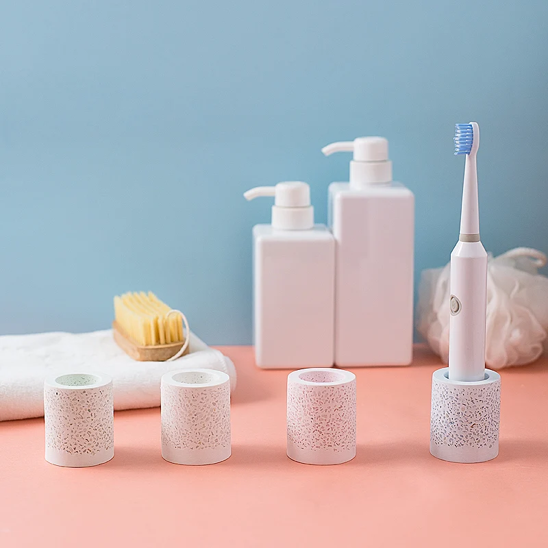 Water Absorption Anti-Bacteria Diatomite Cobblestone Electric Toothbrush Holder for Bathroom