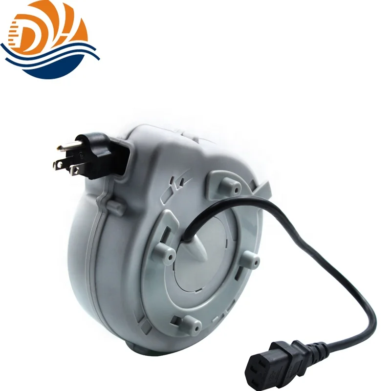 diy extension cord winder retractable spring loaded cable reel