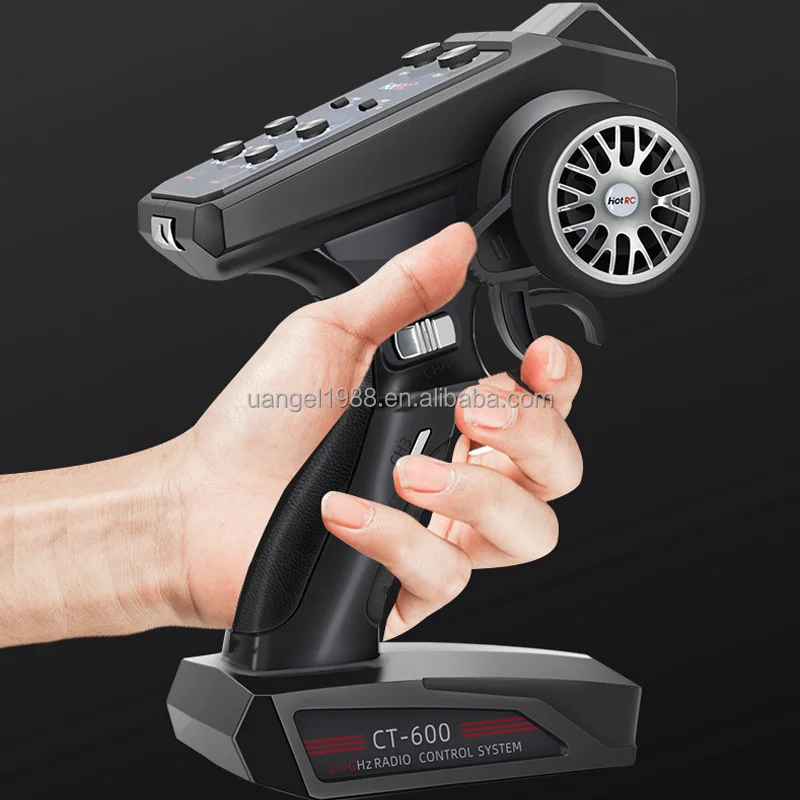 HOTRC CT-600 CT400 6CH 4CH 2.4GHz Radio System Transmitter Remote Controller with CT-600 6 Channel Receiver for RC Car Boat Tank