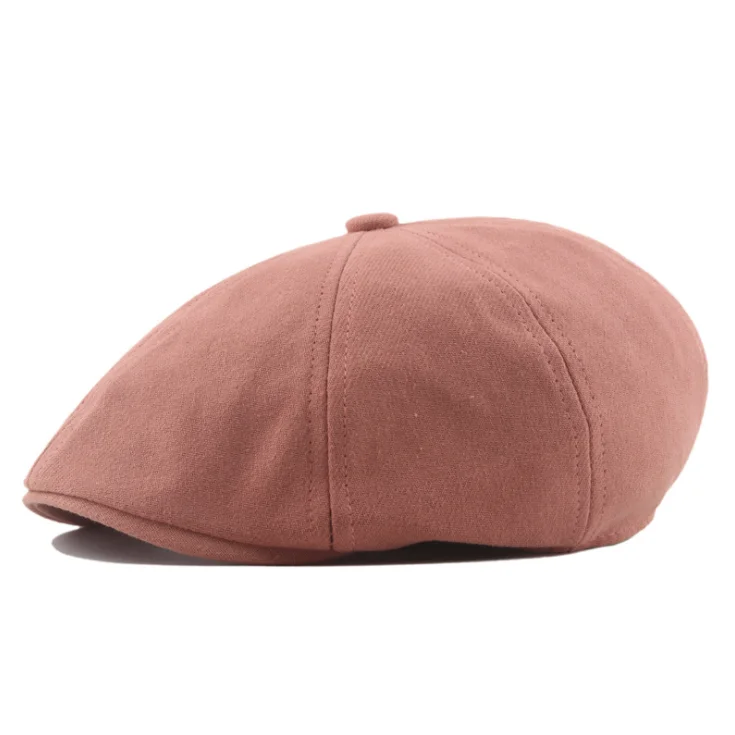 Wholesale Cheap Autumn Winter Women Octagonal Flat Beret Newsboy Cap checked Beret Painter Hats