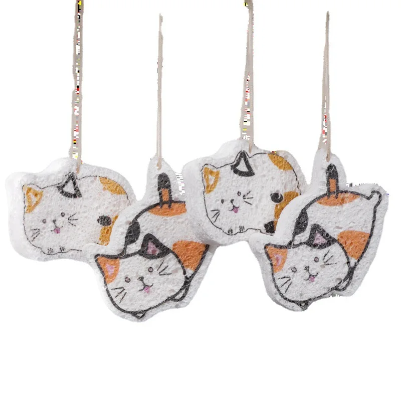 2023 New Wholesale High Density Wood Pulp Lovely Dish Washing Cleaning Natural Cellulose Scrub Sponge