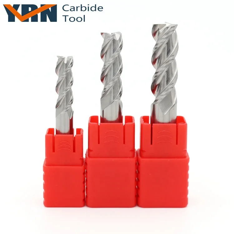 YRN D6x50mm Fresa CNC Milling Cutter Aluminum 3 Flute HRC55 Solid Carbide End Mill