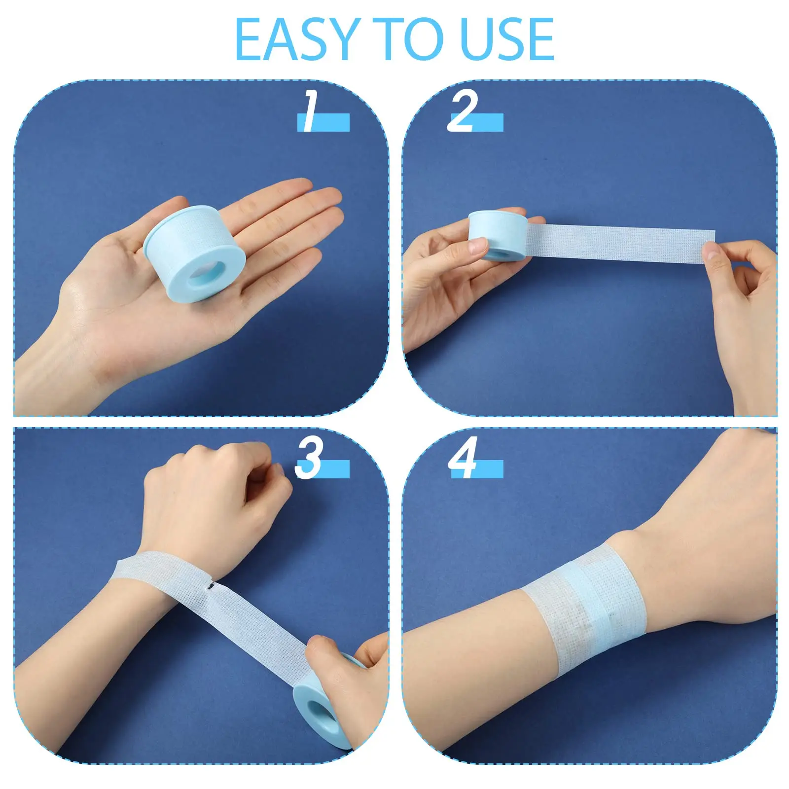 Easy To Cut Gentle Silicone Adhesive Tape For Sensitive Skin,Medical Grade Hypoallergenic Surgical Tape